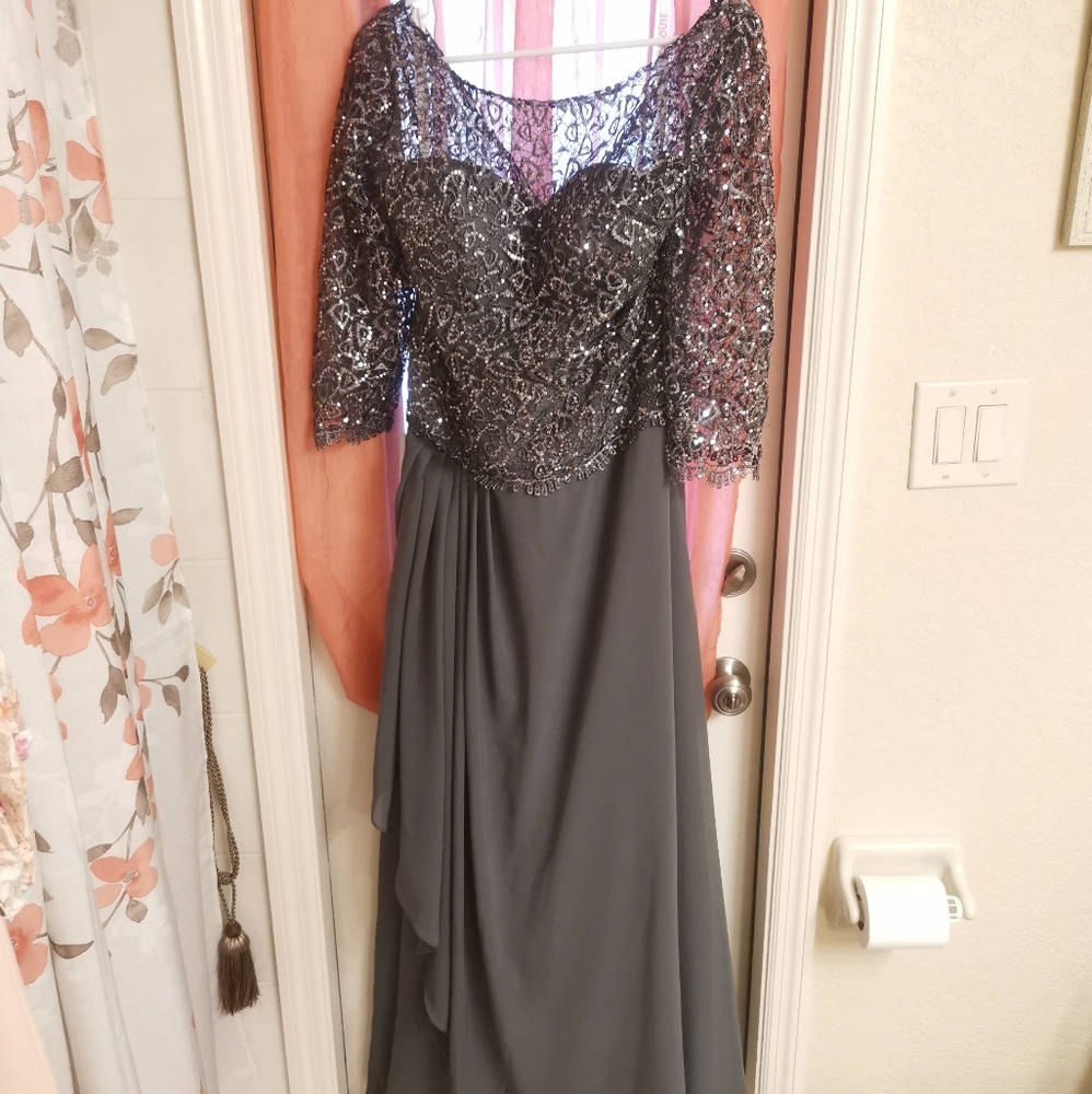 Special Occasion Gown — Steel Grey